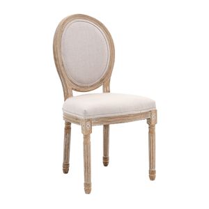 Beige Louis Xv Chair French Country Dining Room Chair Round Back French Dining Chair With Wood Legs