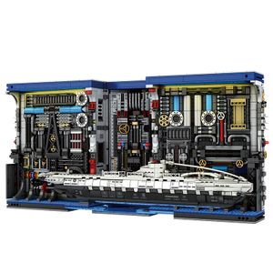 Submarine book file science fiction Street View building blocks assembly decoration model educational toy Gift for boys adults