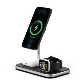 MagSafe wireless charger OEM/ODM magnetic 3 in 1 charger stand, MFW MFM certified charger portable charger
