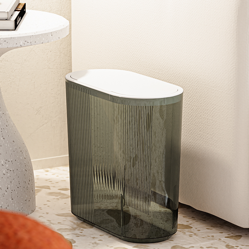 10L colorful square small under sink kitchen bathroom garbage can trash can dustbin with lid plastic transparent trash bin