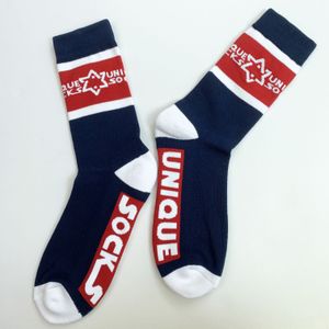 Custom Elite 100% Cotton Sport Socks Thin Knitted with Letters & Logo on Bottom White & Black OEm Sport Socks