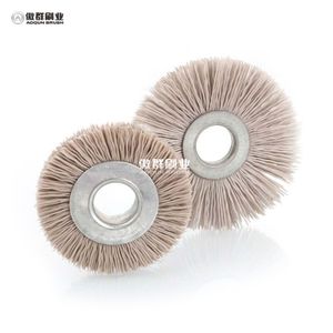 OEM 65mm Abrasive Nylon Disc Brush With 1/4" Shank (Red), High Quality Brush Nylon Wire Brushes For Car Cleaning With Shaft