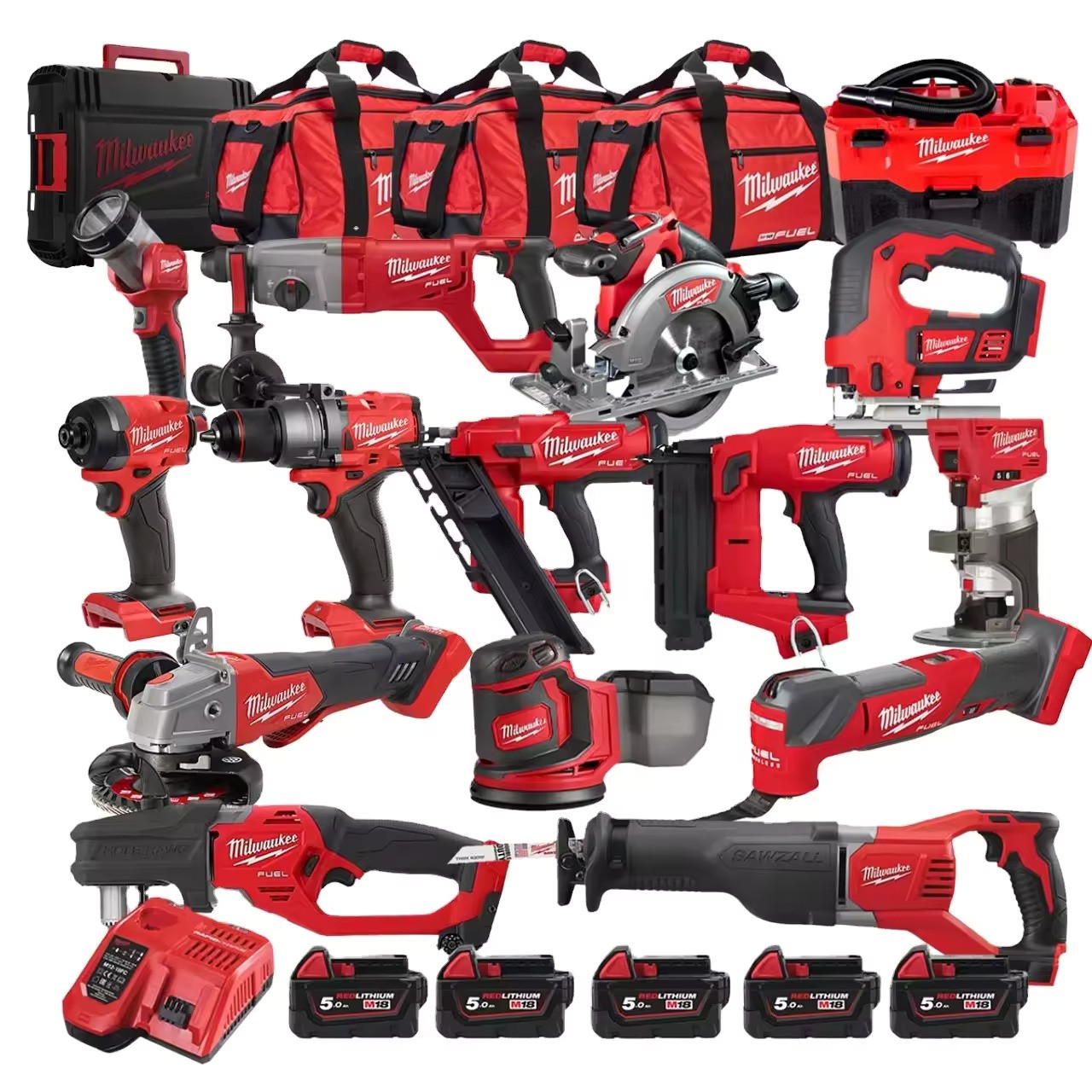 LTEREGEE HARDWARE BEST Milwaukees 2695-15 combo kits M18 20V Cordless Lithium-Ion Combo Tools Kits ORIGINAL NEW