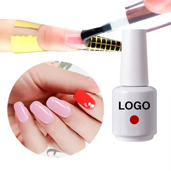 Wholesale Customized Logo Nail Extensions Fast Liquid Brush On UV Gel LED Brushable Soak Off For Nails With 1KG Bottle