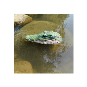 Resin Crocodile Head Floating Pool Ornament Anime Style Garden Decoration Statue Resin Crafts for Floating pool decoration
