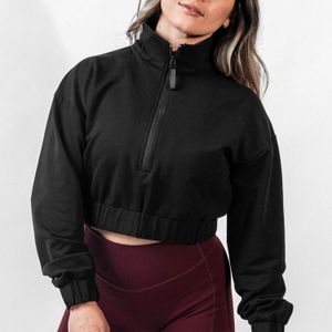 ECBC Premium OEM Crop Length Half Zip Winter Clothes Women Tops Streetwear Womens Sweaters