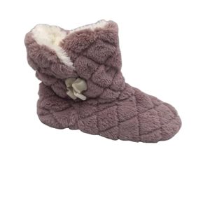 New design fashion winter warm women plush indoor slipper boots