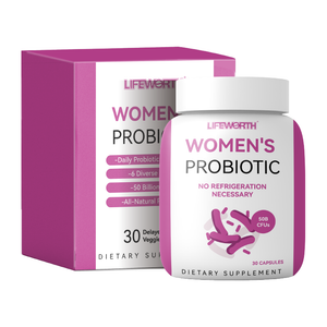 LIFEWORTH Manufacturers Choice Probiotics apsule for Women Feminine Health for constipation 50 Billion CFU & Cranberry Extract