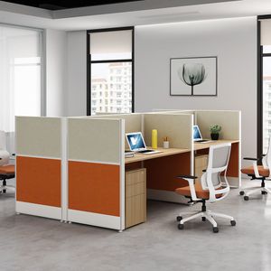 Xinda Clover Linear modular office workstation desk office furniture for 4 people