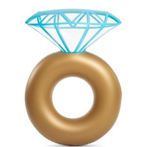 Inflatable Golden Diamond Swimming Ring Summer Water Party Toys Inflatable Swimming Pool Float