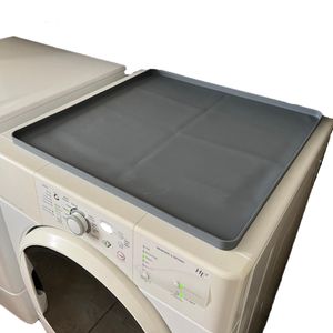 Non Slip Waterproof Washable Laundry Room Accessories Washer And Dryer Top Protector Silicone Mat Washing Machine Cover For Top