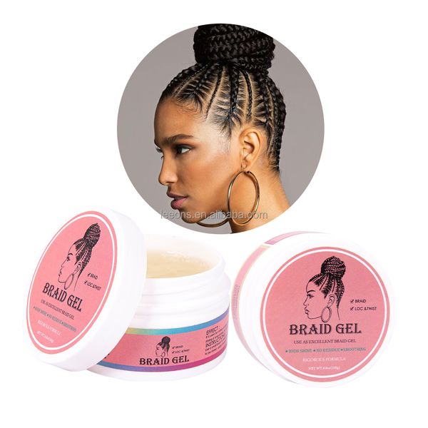 Wholesale Private Label Edge Control Extreme Strong Hold 4c Black Hair Braid Gel No Flake Hair Styling Pomade Wax Edge Control