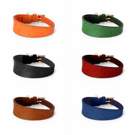 Wholesale 2023 New Pet Dog Leather Collar Adjustable Widening Dog Collar for small medium dogs