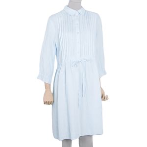 XingNuo China Supplier Customized Lady Casual Elegant Floral Solid Digital Printing Garment Dye Womans Short Linen Dress