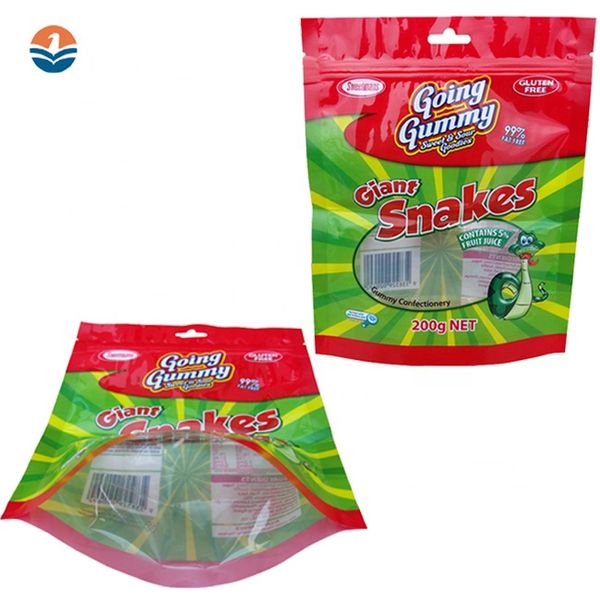 Biodegradable Stand Up Pouch Food Packaging Plastic Bag with Zipper