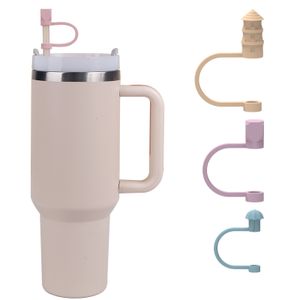 Eco-friendly 6-10mm New Reusable Silicone Custom Drinking Straw Topper Cover for Tumbers Wholesale Cute Silicone Straw Toppers