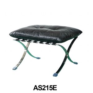 Modern leather living room furniture small size chair ottoman upholstery stool