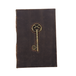 Customized Genuine Leather Treasure Key Small Pocket Writing Journal with Lining Paper for Travelers for Gift and Daily Use