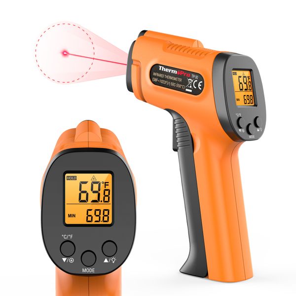 ThermoPro TP30 IR Temperature Tester Handheld Portable Thermometer -50 to 550 Centigrade Emissivity Adjustable