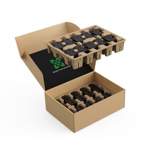 Wholesale custom molded pulp packaging biodegradable bagasse pulp box insert for Electronic lock Packaging