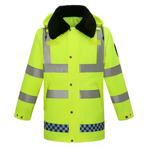 EN20471 High Visibility Winter Safety Workwear 3 Layers Detachable Padded Liner Hi Vis Yellow Work Jackets