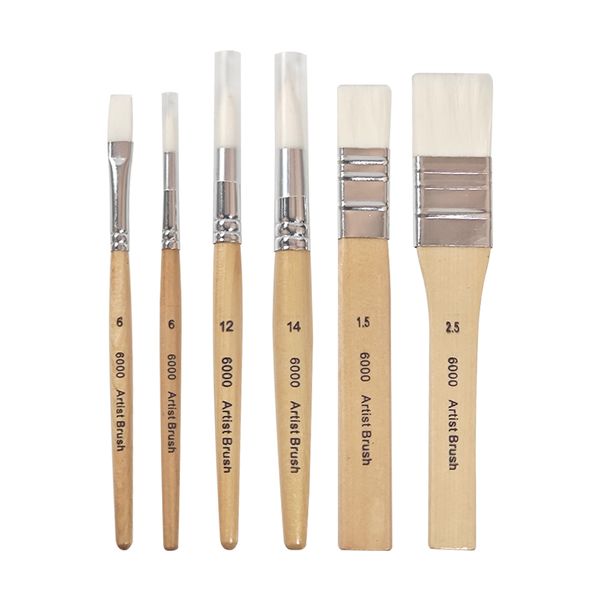 Opeth 6pcs Paintbrushes Multifunctional Watercolor Oil Brush Artist Brush Set Professional Nylon Hair