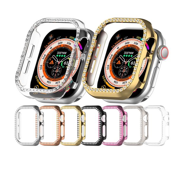 IVANHOE For Apple Watch 10 42 46mm Protection Case Women's Shiny Diamond Rhinestone PC Bumper Cover IWatch Series 10 Accessories