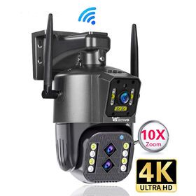 Wistino 4K Outdoor 10X Optical Zoom Surveillance Cctv WIFI Security Camera Audio Ptz Three Lens Network Camera SecurityPopular