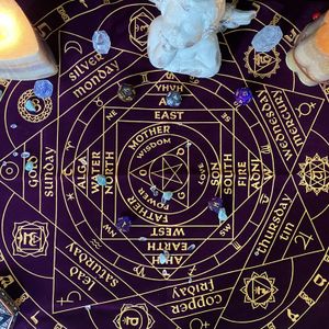 7 Chakra Healing High quality Velvet 58*58 cm thick decor crystal Divination Tarot wizard Altar decoration tablecloth