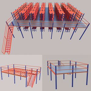 Warehouse Steel Rack Attic Garret Mezzanine Loft Storage Rack Shelf Racking For Shelves