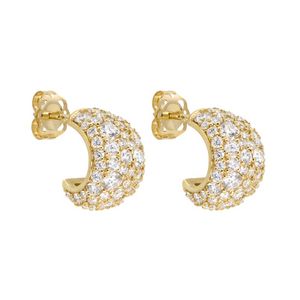 Gemnel fine jewelry no tarnish 925 silver devil eye multicolor enamel 14K gold huggie earrings