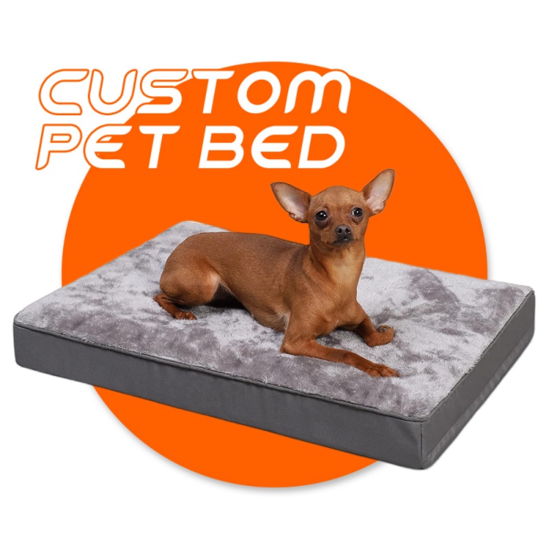 Custom memory foam pet dog bed plush multifunction eco friendly luxury orthopedic pet dog bed mattress for medium dogs