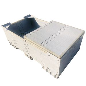 Customizable size  logistics warehousing New Style Collapsible Hdpe Bulk Transport Industrial Cheap Plastic Pallet Box