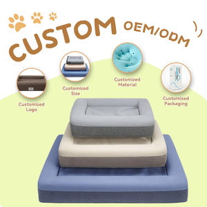 Eco-Friendly Wholesale Outdoor Orthopedic XL Dog Bed Memory Foam Dog Pet Bed moveable cover