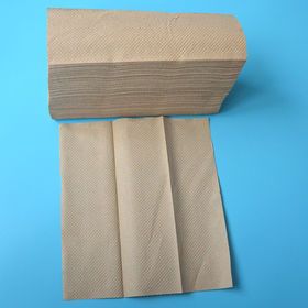 Unbleached recycled brown pulp hand paper towel for commercial use