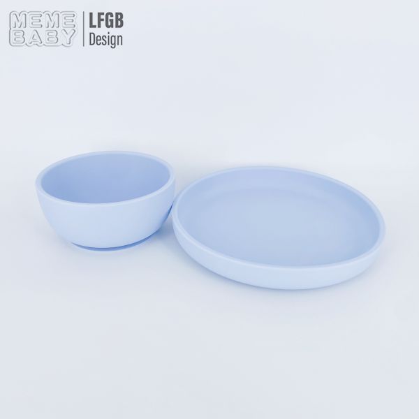 Customize LOGO Classic Kids Dining Modern Eating Utensils Toddler BPA-free Silicone Baby feeding set bibs suction plate bowl