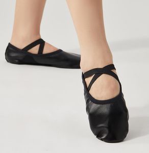 Cheap Girls PU Black Leather Dance Shoes High Quality Adult Ballet Dance PU Shoes