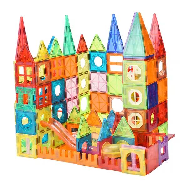 3D Construction car blocks & model building educational toys 100 pcs children magnetic tiles for kids magnetic building blocks