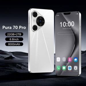 New mid-hole ultra-thin screen all-in-one global 4G mobile phone Android 14 real fingerprint unlock Pura 70 Pro smartphone
