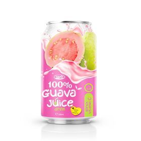 Wholesale 100% Guava Juice Drink 330ml Canned Best Quality Soft Drink OEM ODM by Nawon Beverage Supplier Not Come From Concentrate