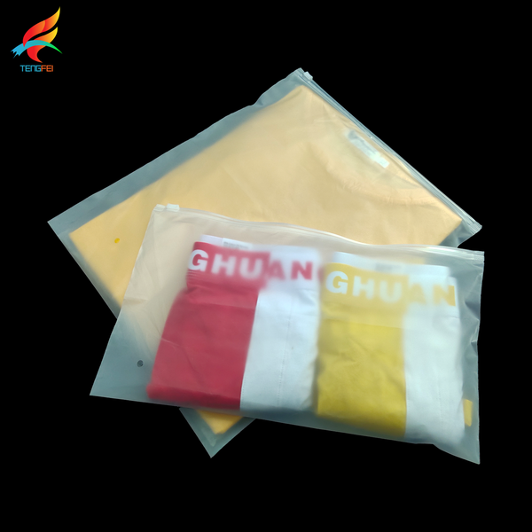 Bag Zipper Pouch Logo Frosted Sealing Zip Lock Print Plastic PE Clothing Packaging for Socks & Underwear & Clothes Packaging PVC
