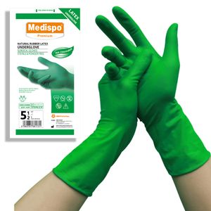 Medical latex gloves China manufactures powder free green surgical gloves for doctor