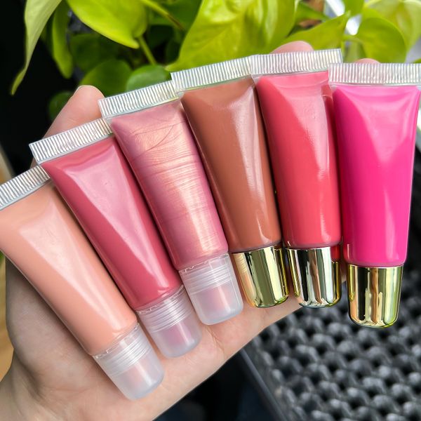 Private Label Lipgloss Wholesale Vegan Cruelty Free High Quality Pink Shimmer Glossy Custom Logo Lipgloss