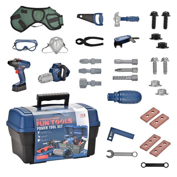 Children Pretend Play Construction Toy Tool Box Set For Kids