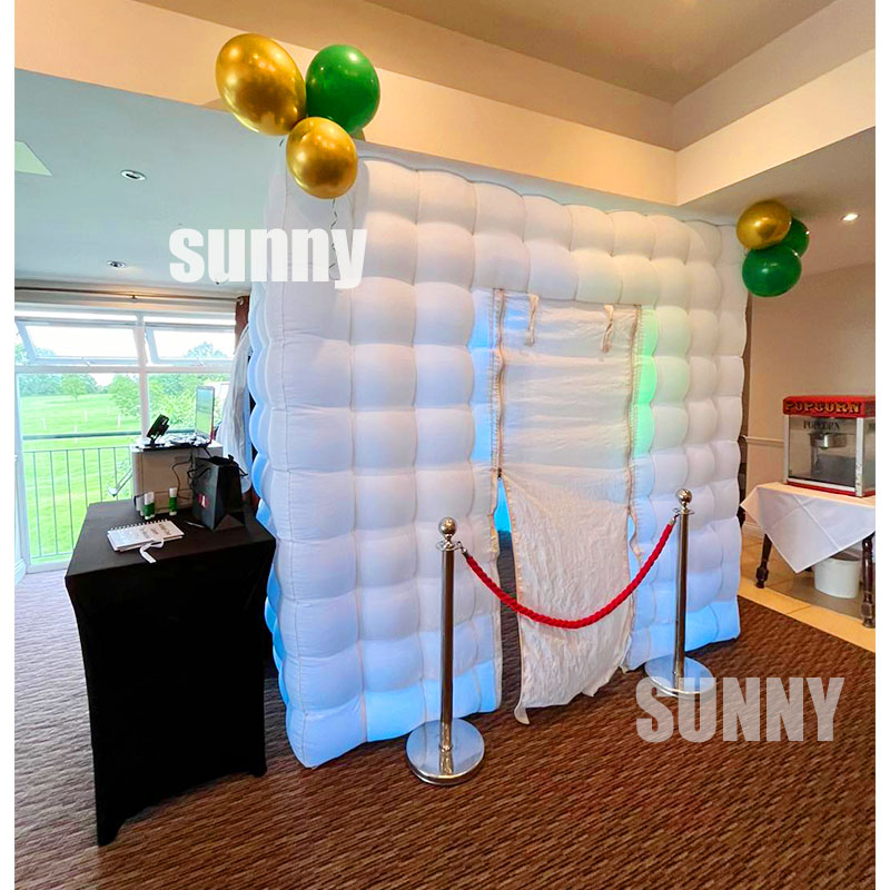Sunny Inflatable Amusement Park Co., Ltd. Indoor party wedding planning rental queuing company party inflatable photo booth tent with LED light source for photo sale