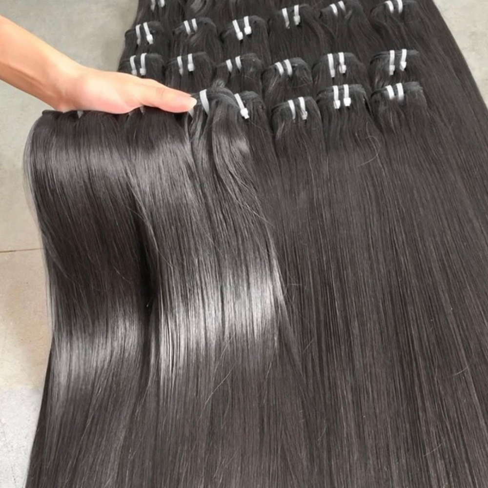 Qingdao Elonna Beauty Co., Ltd. Top Quality 100% Human Hair Extensions can be bleach to Blonde Color Virgin Burmese Straight Human Hair Weft Extensions