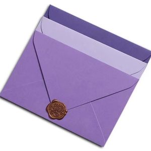 customized size  romantic light purple lavender logo was sea gift paper envelope