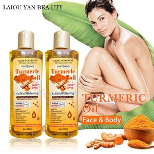 Customized logo turmeric oil moisturizing heating whole body massage meridian massage essential oil wholesale huile de curcuma