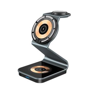 2023 Latest design aluminium 15W super fast charging magnetic wireless phone charger 3 in 1