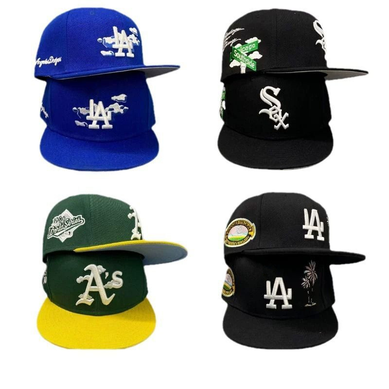 Shenzhen Seven Plus One Fashion Electronic Co., Ltd. New and era Men's Sports Baseball Cap 3D Embroidery Flat Brim Fitted Hat Trucker HaT Team USA Sport Gorras Closed Cap